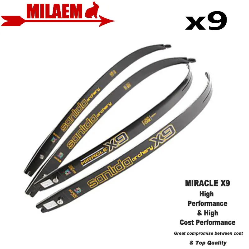 

1pair Archery X9 ILF Recurve Bow Limbs Lntermediate ILF Limbs Graphite Foam 20-46Lbs Recurve Bow Hunting Shooting Accessories