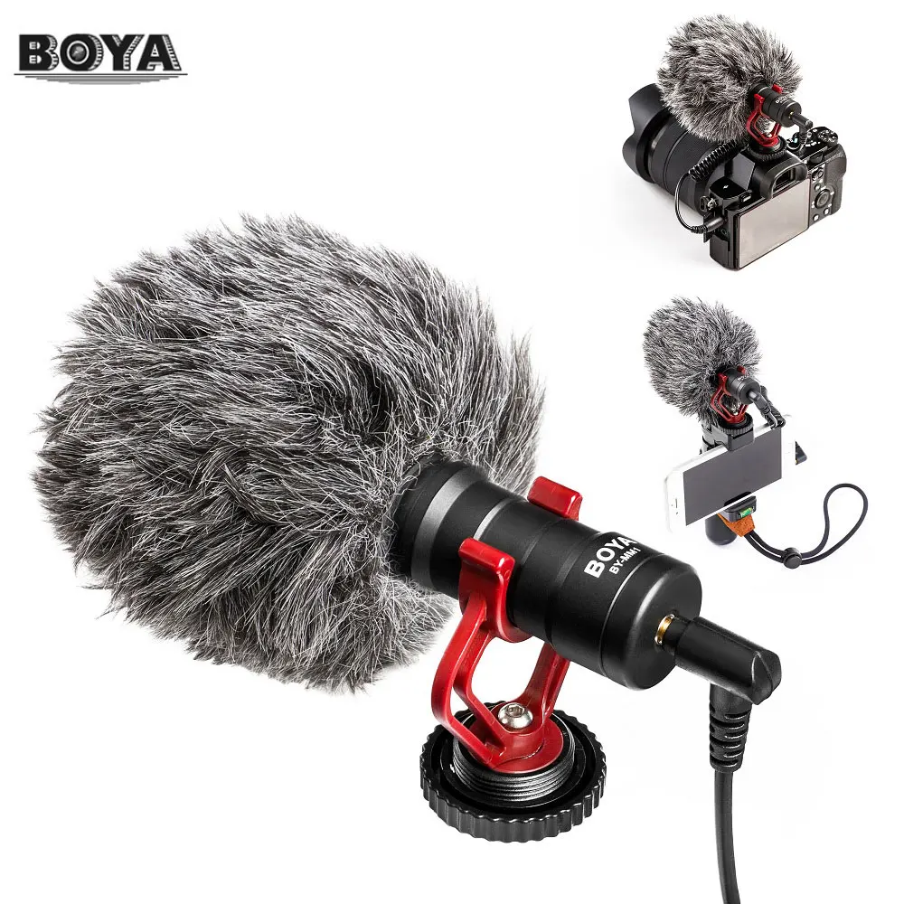 

BOYA BY-MM1 Microphone Compact On-Camera Video Youtube Vlogging Recording Mic for iPhone Smartphone Zhiyun Smooth Q Canon DSLR