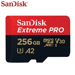 100% Оригинал SanDisk Micro SD карты 128 ГБ SDXC Extreme Pro TF карты Class 10 U3 A2 UHS-I V30 Microsd карты памяти