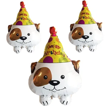

Happy birthday puppy toys dog foil balloon kids lovely toy Animal theme party decorations baby shower party supplies balls 20pcs