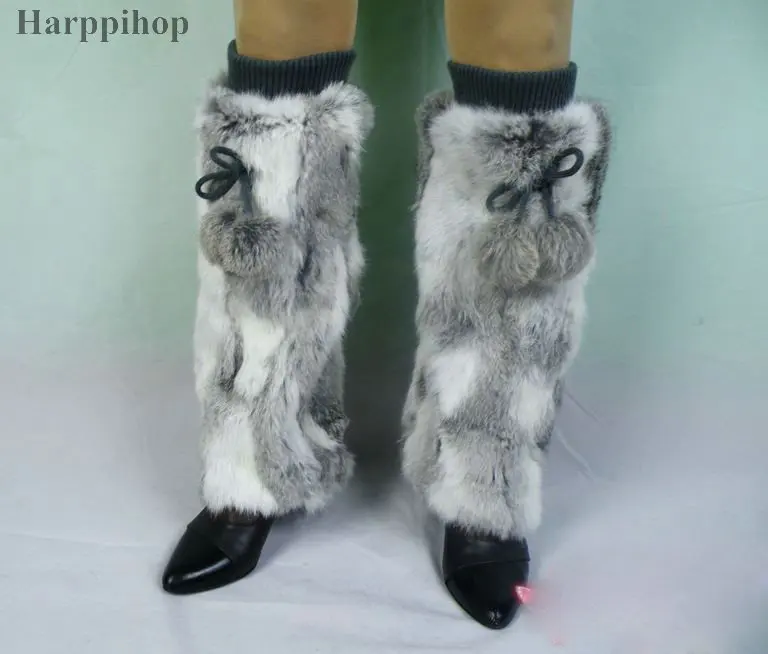 Buy Free Shipping 2017 Fashion Hot Sale Genuine Rabbit Fur Leg Warmer Women in