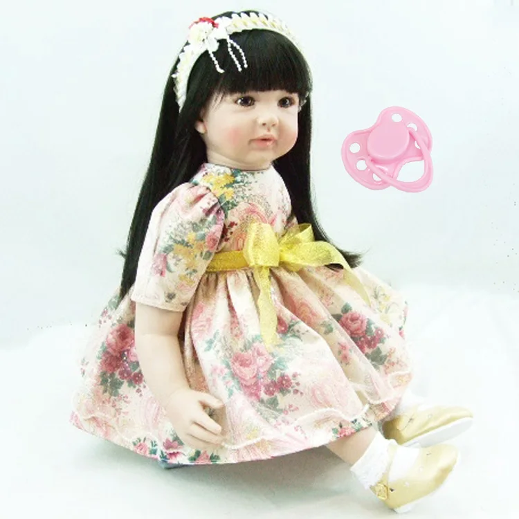 60cm Silicone Vinyl Reborn Baby Doll Toys 24inch Princess Toddler Girl Babies Doll Child Birthday Gift Play House Bedtime Toy 60cm Silicone Vinyl Reborn Baby Doll Toys 24inch Princess Toddler Girl Babies Doll Child Birthday Gift Play House Bedtime Toy