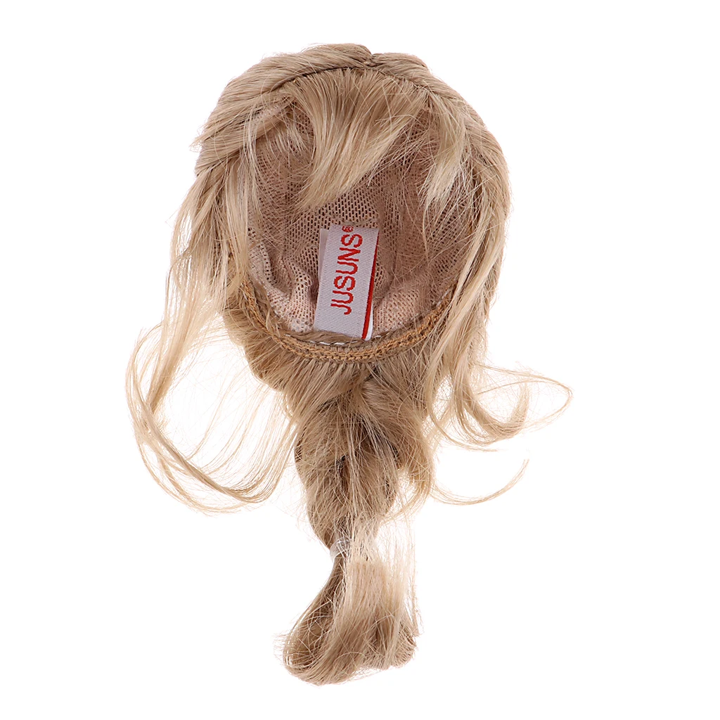 Lovely Artificial Mohair Hair Wig For 1/8 BJD MSD DZ Dolls Making & Repairing Linen Color