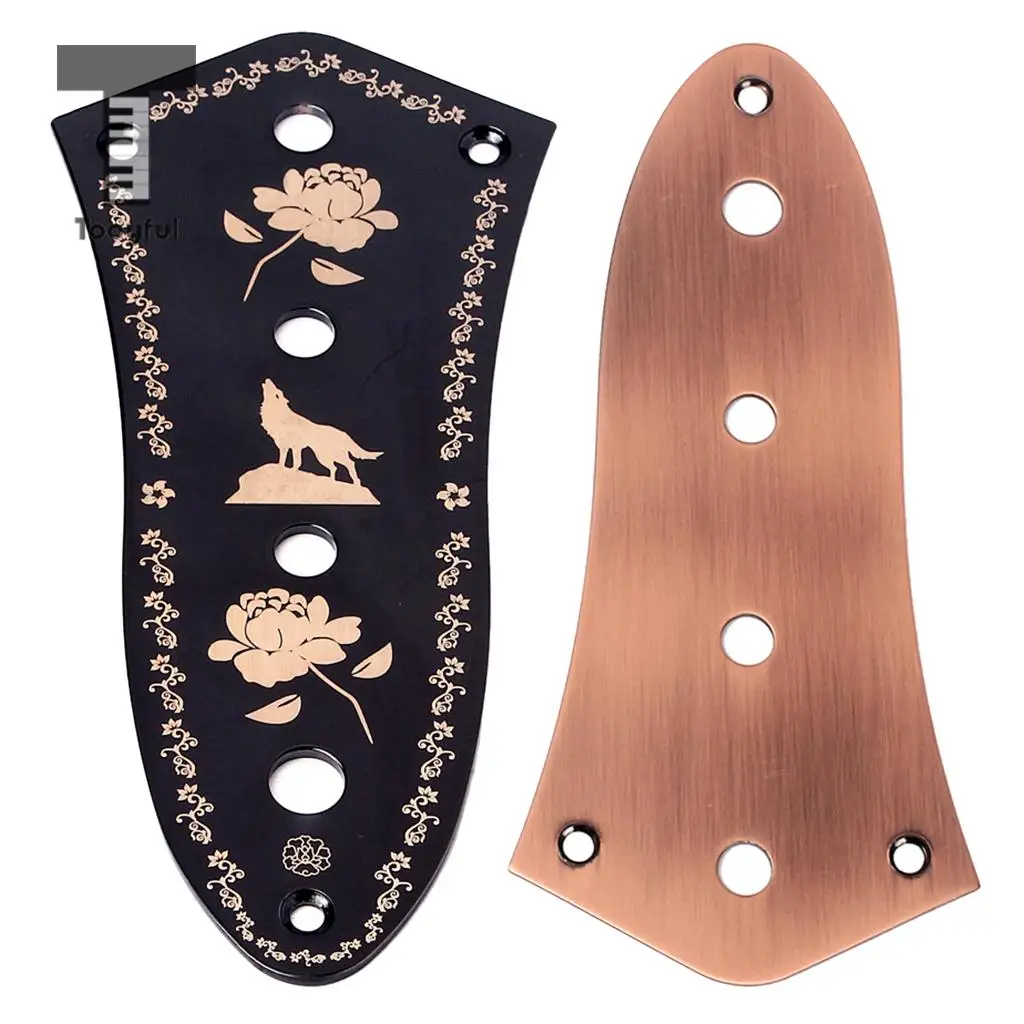 2pcs 4 Holes Standard Control Plate for Jazz Bass Guitar Replacement Accessory