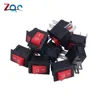 10Pcs Push Button Switch 10x15mm SPST 2Pin 3A 250V KCD11 Snap-in On/Off Boat Rocker Switch 10MM*15MM Black Red and White ► Photo 2/6