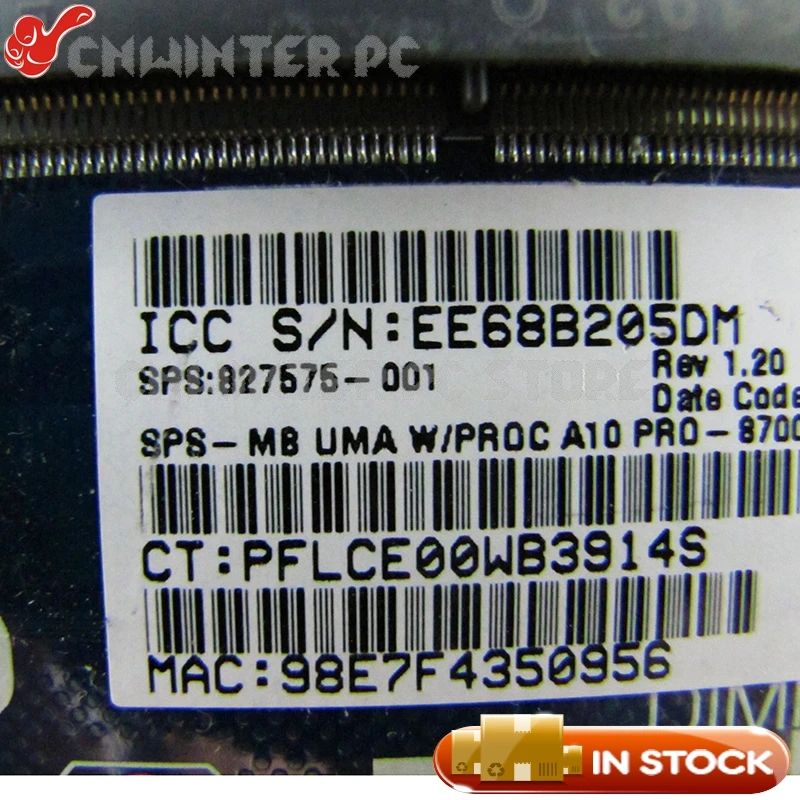 Материнская плата NOKOTION 827575 001 для ноутбука HP 745 G3|main board|onboard cpulaptop board |