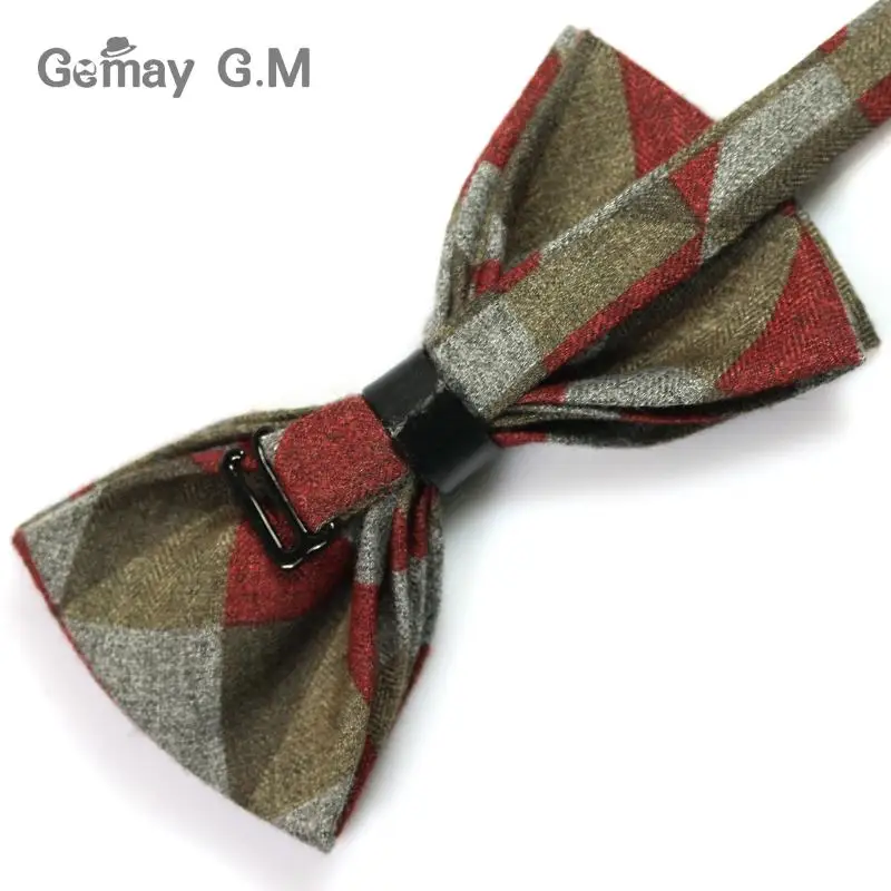 Хлопок и шерсть Bowties для Мужская мода Галстуки Регулируемая Для мужчин S Лук Галстуки классический предварительно связали галстук-бабочка тонкий Gravatas