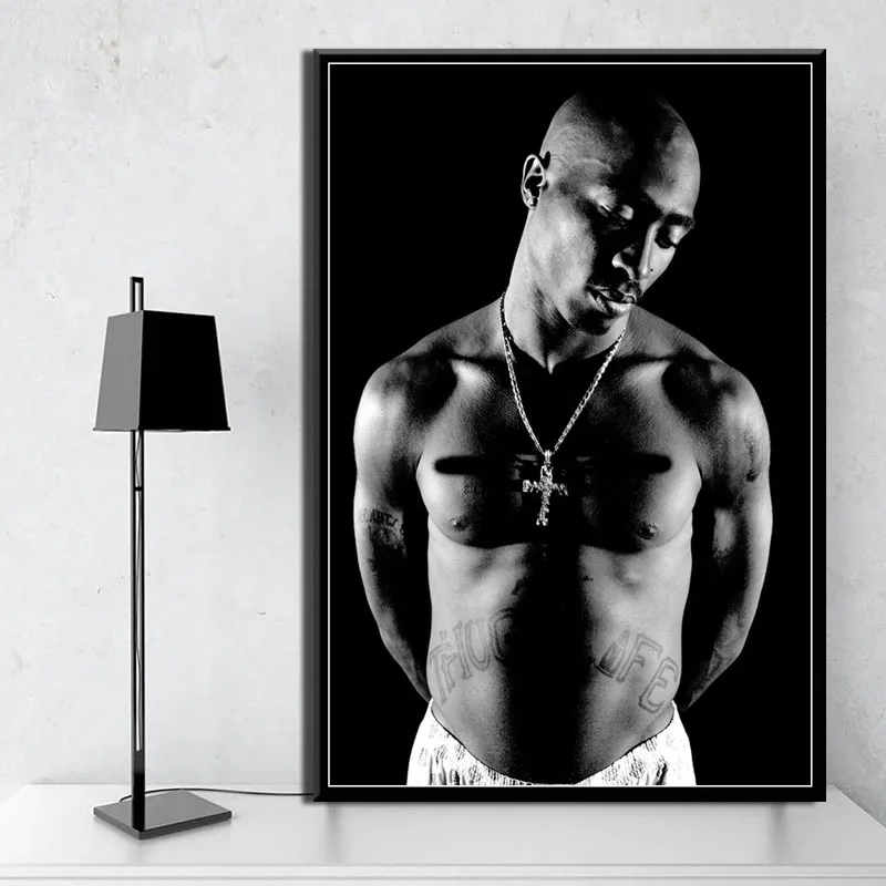 P123 Tupac Shakur 2PAC Outlaw Rap музыкальный Рэппер Star хип хоп художественная картина Шелковый