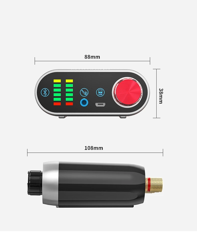 HIFI TPA3116 Bluetooth 5.0 Stereo Digital Power Amplifier Board 50W*2 with Audio Indicator Music Spectrum best amplifier