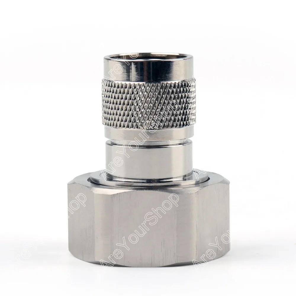 

Areyourshop Sale 1Pc Adapter 7/16 DIN Plug Male To N Male RF Connector Straight M/M High Quality minijack plug Wire Connector