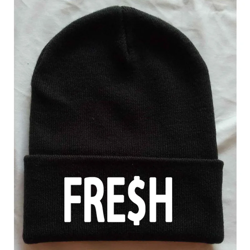 

Retail Kids FRESH beanies High Elastic Winter Knitted cap Warm cap Printing FRESH Skullies & Acrylic Beanies Black Apparel hats