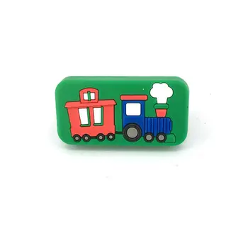 

6PCS Cartoon Children/Kids Dresser Knob Drawer Pulls Handles Green Train Cabinet Door Knobs Furniture Handle