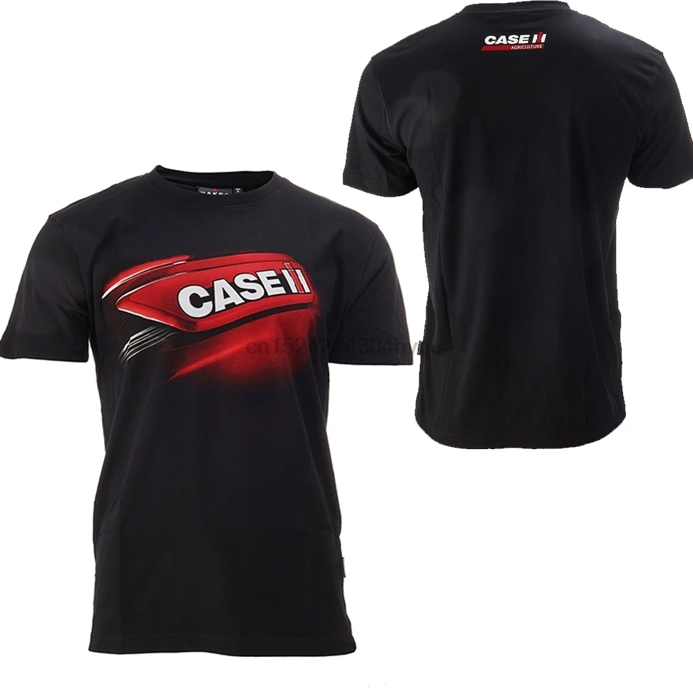 

New Fashion Mens Case Ih Logo Agriculture Truck Graphic T-shirt O Neck Short Sleeve 2 Sides Printed Summer Tops women tshirt