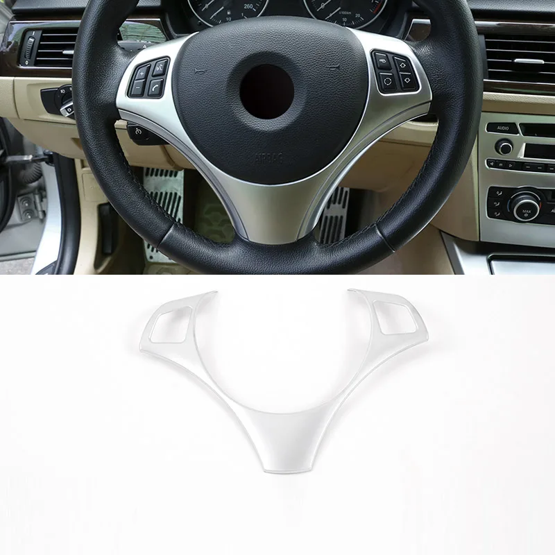 Для BMW E90 3 серии 2005-2012 ABS хром Автомобильный руль кнопка украшение рамка Накладка для BMW E87 1 серия 2004-2011