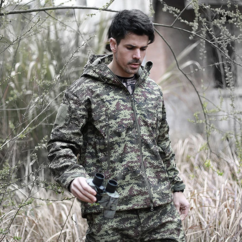 

MASCUBE High Quality Hunting Camping Waterproof Coats Soft Shell Jacket Outdoor Warm Liner Fleece Size S-XXL