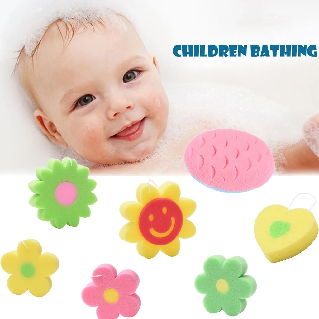 

Bath Sponge Flower Shaped Comfortable Cute Body Sponges Scrubbers for Kids L514