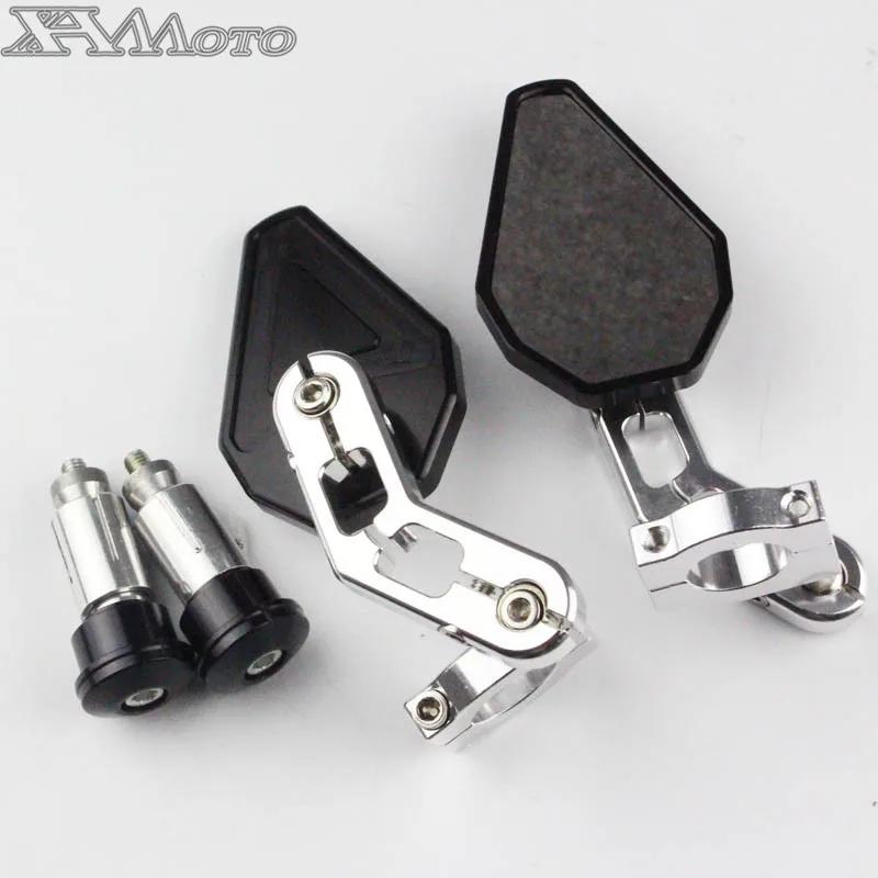 Universal Motorcycle Bar End Mirrors 7/8" Adjustable CNC Billet