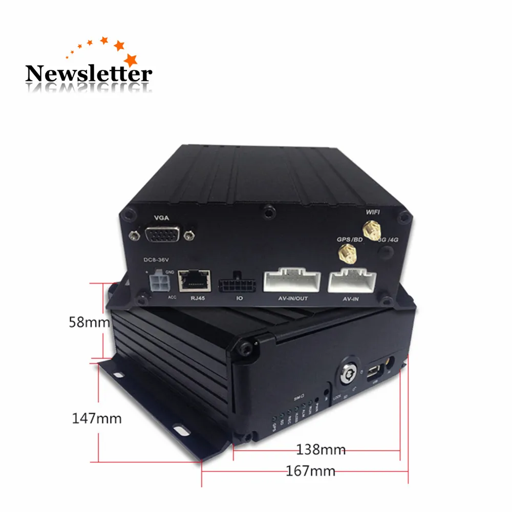 AHD видеорегистратор для автомобиля P 1080 8 каналов Мобильный DVR HDD MDVR с gps wifi |