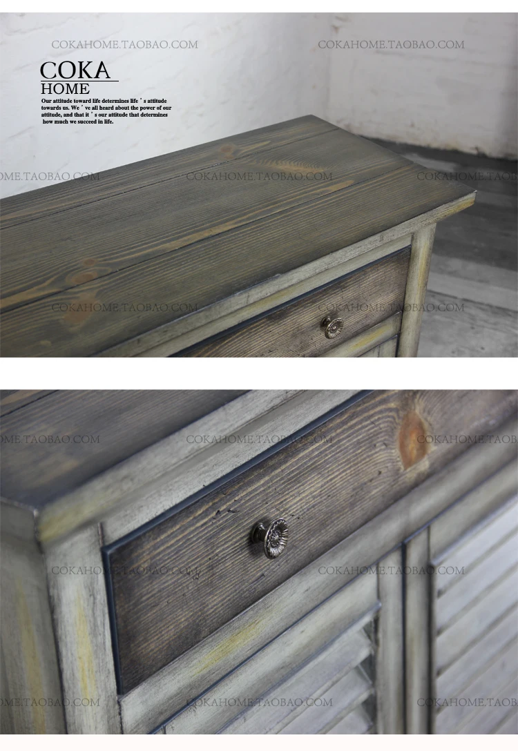 American country vintage old wooden furniture furniture / solid wood Sideboard / cupboards /storage of shoe cabinet