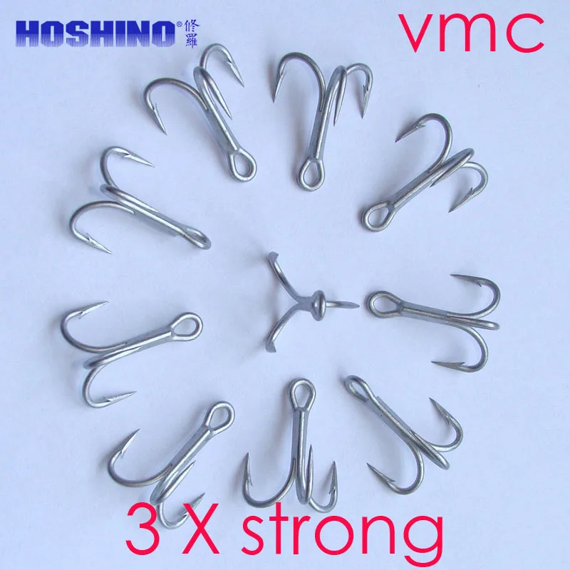 Size1 #10 шт./лот VMC 3 х сильная Высокоуглеродистая сталь рыболовный Тройной Крючок