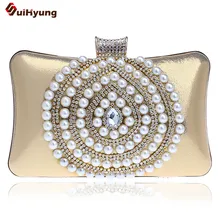 Neue Frauen Bankett Handtasche Exquisite Perle Diamant Nähte Abendtasche Hochzeit Braut Clutch Handtasche Kette Umhängetasche