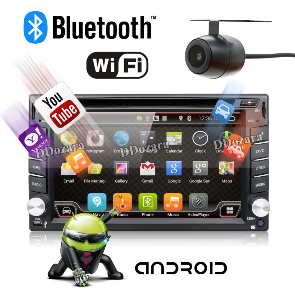  Quad Core radio car 2 din android 6.0 car dvd gps navigation car stereo radio car gps 3G Wifi Bluetooth 2 din Universal Player 