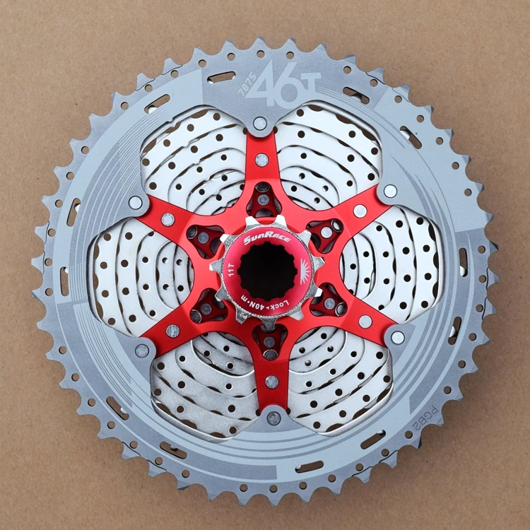 Sunracing 11 speed CSMX8 11-46 T MTB велосипедная кассета маховик из алюминиевого сплава широкого соотношения 11 s