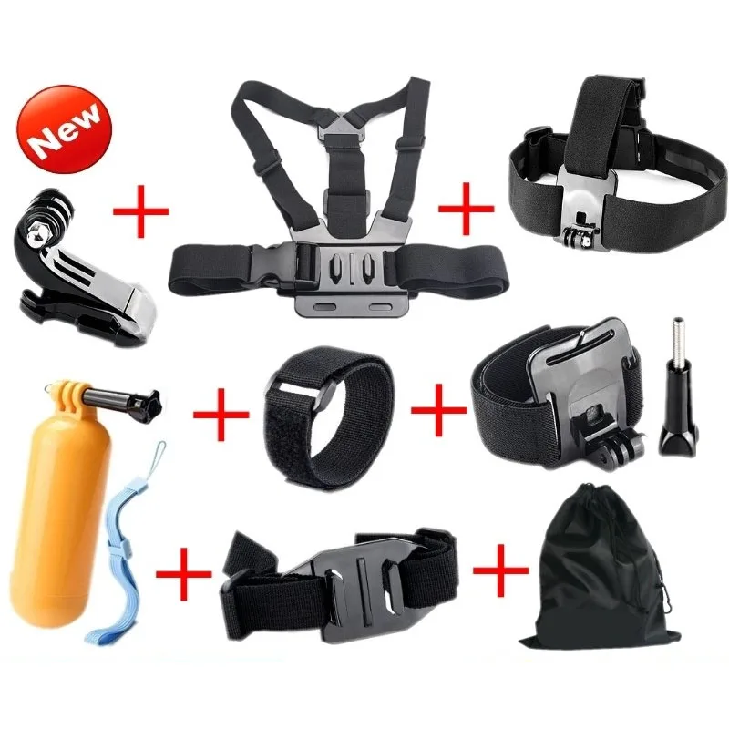 Gopro Accessories Kits Monopod Floating Bobber Mount Chest Head Strap For GoPro Hero5 Black 4 3+ Xiao Yi Sj4000 Action Camera