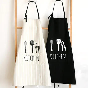 

Cotton apron Water and Oil Proof creative fashion ladies men's Kitchen Apron For Cooking Baking Restaurant Pinafore mx01220939