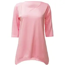 Новые осенние Для женщин простой Карамельный цвет свободные Блузки для малышек 3/4 с длинным рукавом Рубашки для мальчиков Дамы