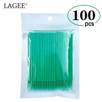 

Micro Durable Disposable Eyelash Extension Individual false eyelash Applicators Mascara Brush Eyelash Glue Cleaning Tool 100pcs