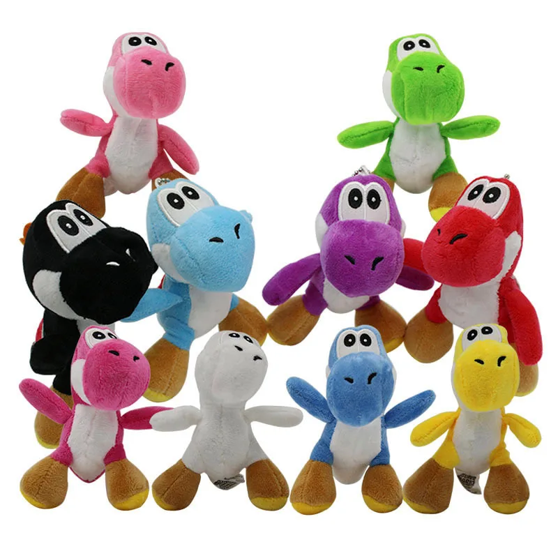 Super Mario Bros Yoshi Dragon Plush Dolls Cute Game Cartoon Yoshi Plush Toys 10.5cm 10pcslot  (11)