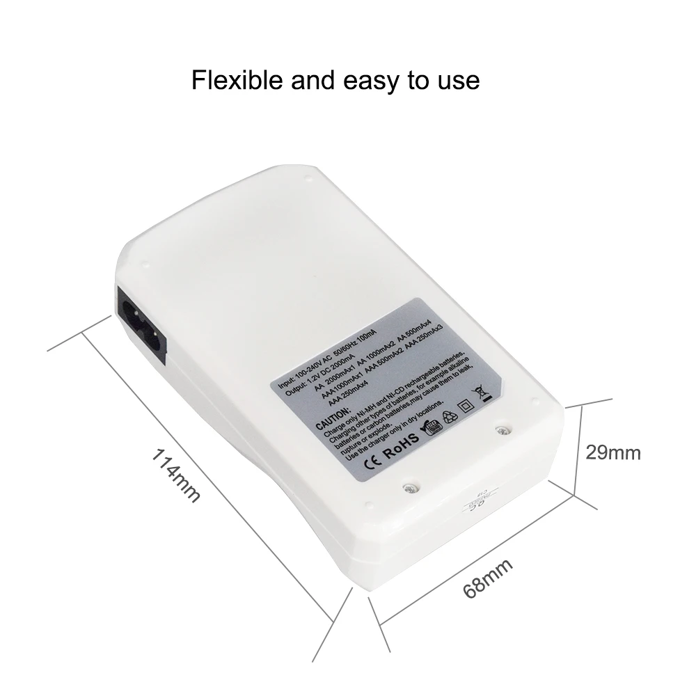 PALO 4 Slots Smart Intelligent Battery Charger Fast Charge For 1.2V AA / AAA NiCd NiMh Rechargeable Battery LCD Display PALO 4 Slots Smart Intelligent Battery Charger Fast Charge For 1.2V AA / AAA NiCd NiMh Rechargeable Battery LCD Display
