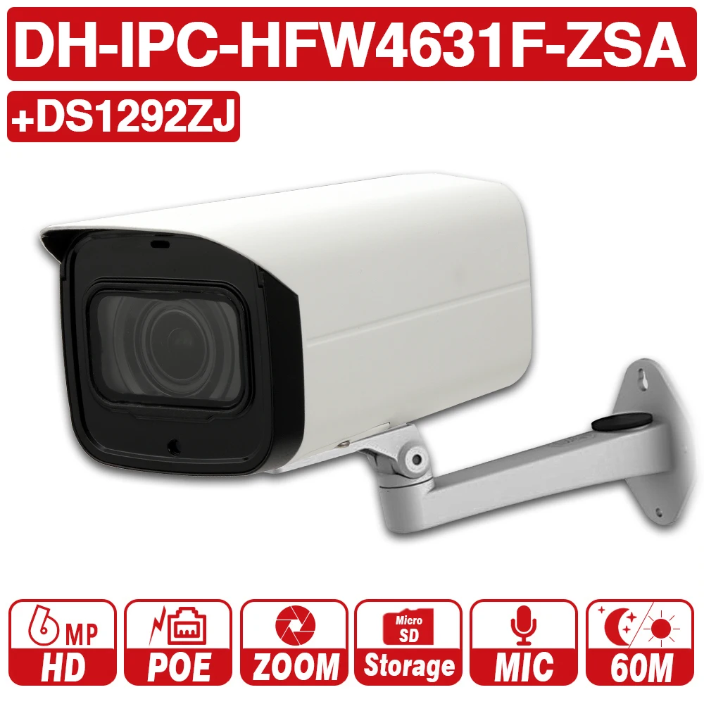 DH 6 МП сетевая IP камера 2 7-13 5 мм VF объектив пуля 60 м умный ИК слот карты Micro SD