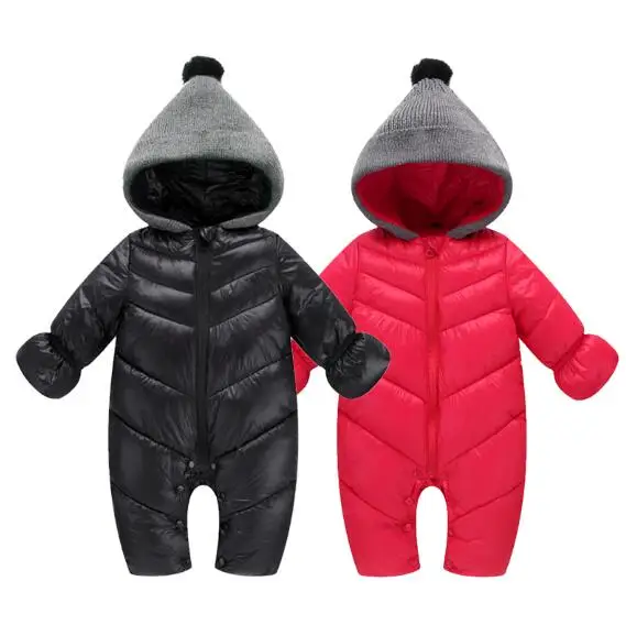 

Baby Winter Rompers Fashion Hooded Snowsuit Newborn Girls Boys Cotton Romper Jumpsuits Kid Wear Outwear Coveralls Clothing