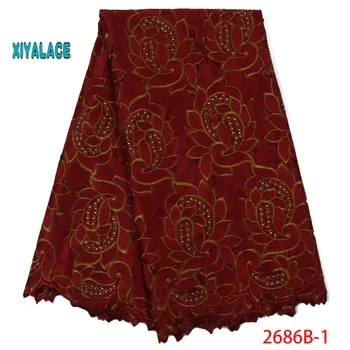 

Nigerian Swiss Voile Lace Fabrics For Women Dress 2019 High Quality Lace Swiss Voile Laces Switzerland Cotton Fabric YA2686B-1