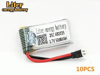 

10pcs/lot Limskey Original H107 X4 H31 Spare Parts 3.7V 500mah 602035 Battery H31-011 Lipo battery For H31 XH plug 25C