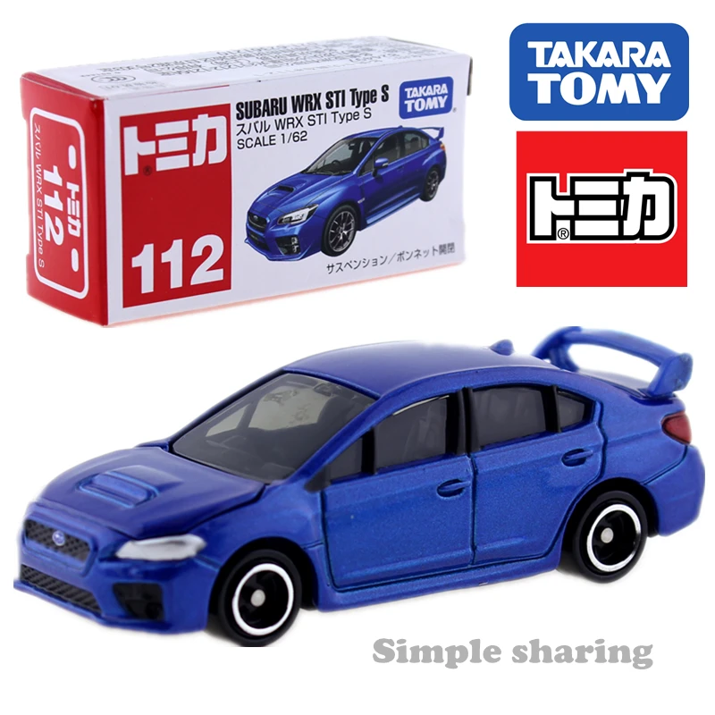 TAKARA TOMY TOMICA No.112 Субару WRX ИППП типа футболка с принтом &quotавтомобиль игрушка 1/64