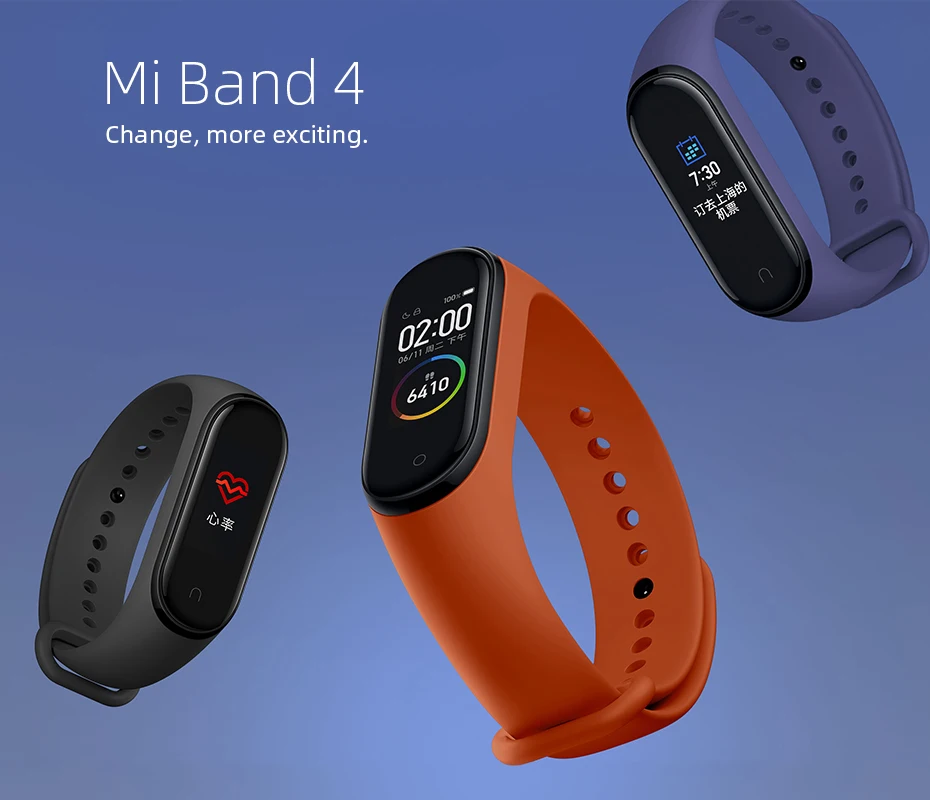 Глобальная версия Xiaomi Mi Band 4 умный Браслет пульсометр фитнес Bluetooth 5,0 135 мАч цветной экран часы