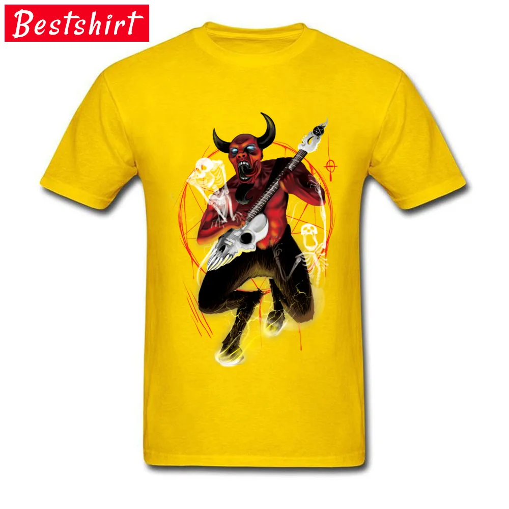 Rock Off Tops Shirts New Coming Round Neck Leisure Short Sleeve 100% Cotton Male Tshirts Comics Tee-Shirts Free Shipping Rock Off yellow