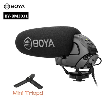 

BOYA BY-BM3031 On Camera Condenser Microphone for DSLR Nikon Canon Video Camera Audio Recorder 1/4 Screw 3.5mm Jack Mic for Live