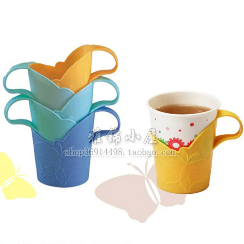 

Free shipping disposable cup holder coasters plastic cup paper cup holder