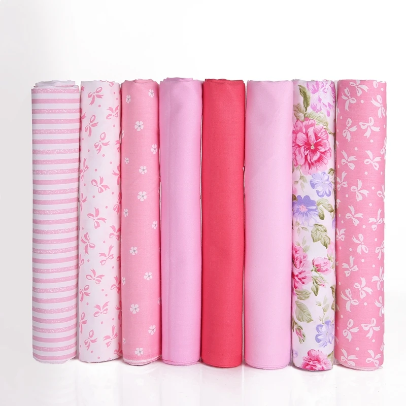 8 шт./Новинка, хлопок, саржевая ткань, розовая хлопковая Подушка с принтом, сумка для подушки, сумка, ручная работа, ткань для шитья, текстиль 40 см x 50