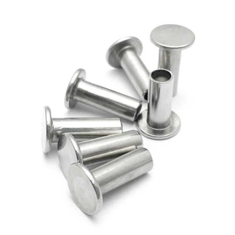 20pcs M4 hollow rivets stainelss steel flat round head semi-hollow rivet 4-20mm 