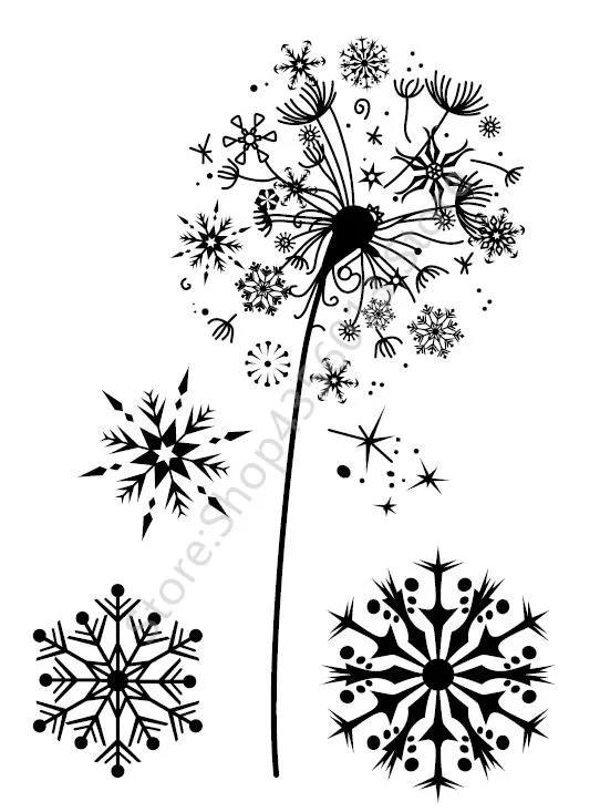 

Snow dandelion Transparent Clear Silicone Stamp/seal for DIY Scrapbooking/ Album Decorative Clear Stamp Sheets A1283