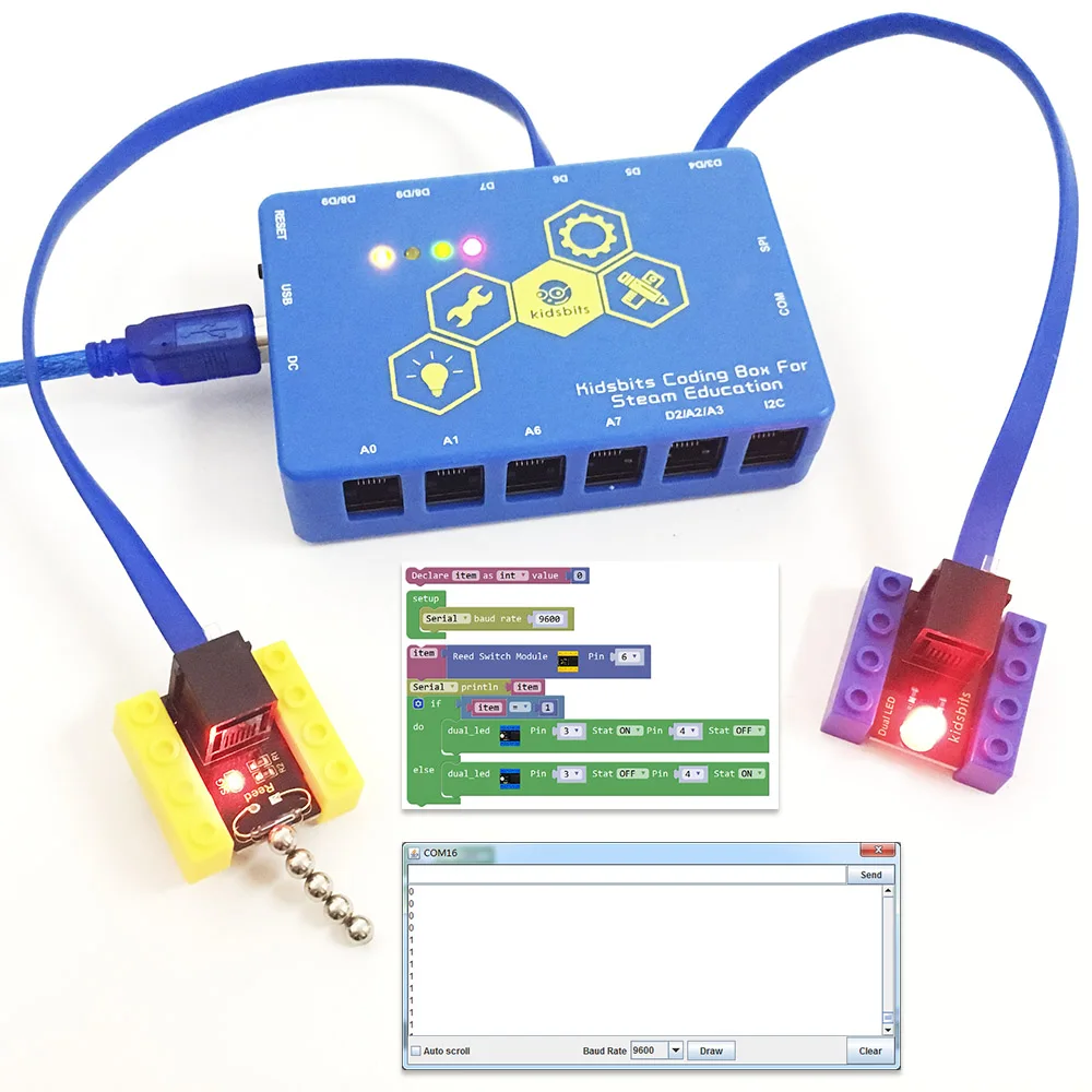 Kidsbits блоки кодирования датчик с язычковым контактом для Arduino STEM