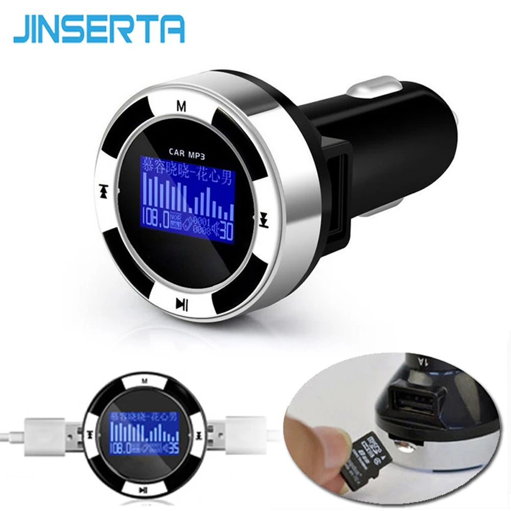 Jinserta車のmp3プレーヤーワイヤレスfmトランスミッターoled Tfカード音楽プレーヤーデュアルusb車の充電器ipod Iphoneサムスンmp3 Mp4 Fm Transmitter Wireless Fm Transmitterplayer Wireless Fm Transmitter Aliexpress