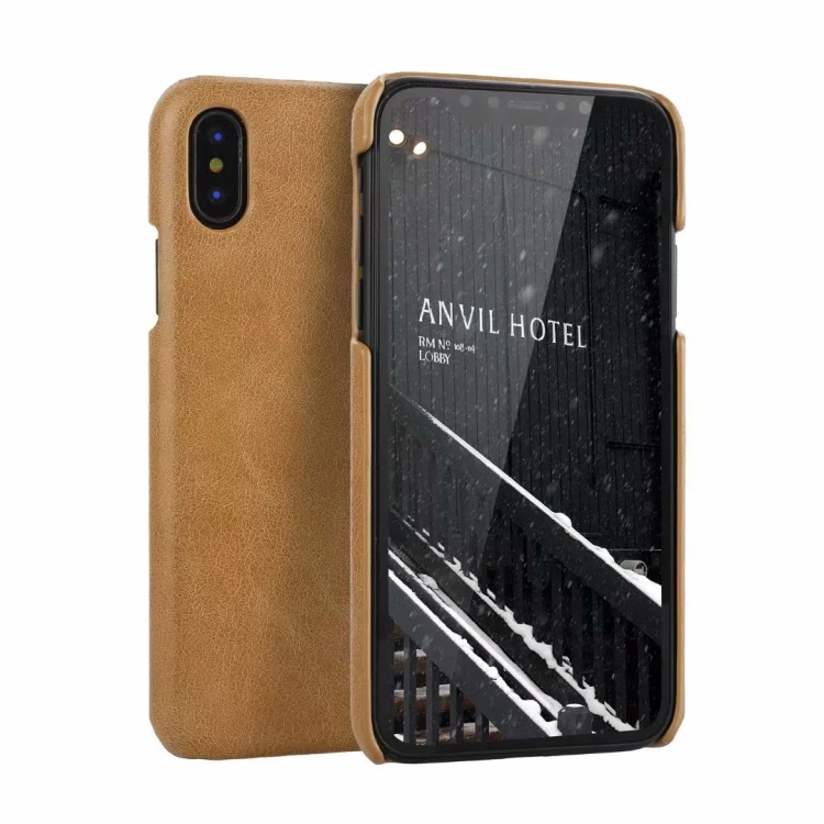 

For iphone X XS Vintage Style Genuine Leather Hard Back Cover For iphone XR Xs Max 7 8 Plus Luxury Leather Phones Case