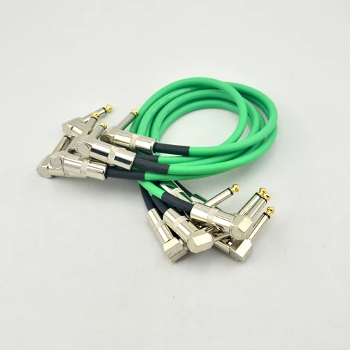 3/6 Pcs 30cm Gold-Plated Right Angle Guitar Effects Pedal Patch Cable US 