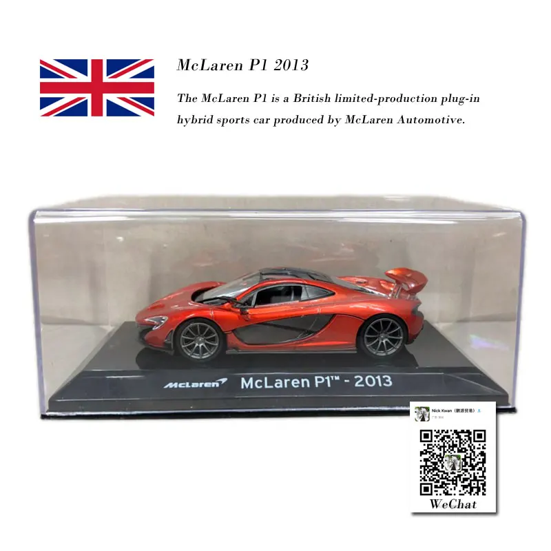 

LEO 1/43 Scale Car Model Toys MCLAREN P1 2013 Diecast Metal Car Model Toy For Collection,Gift,Kids,Decoration
